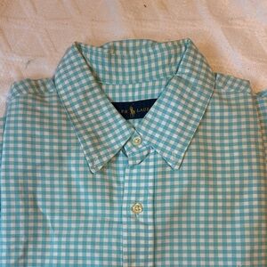 Ralph Lauren Men's Aqua Gingham Shirt